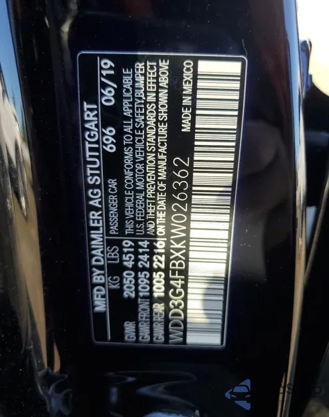 2019 Mercedes-Benz A 220 4Matic from USA, damaged, VIN WDD3G4FBXKW026362